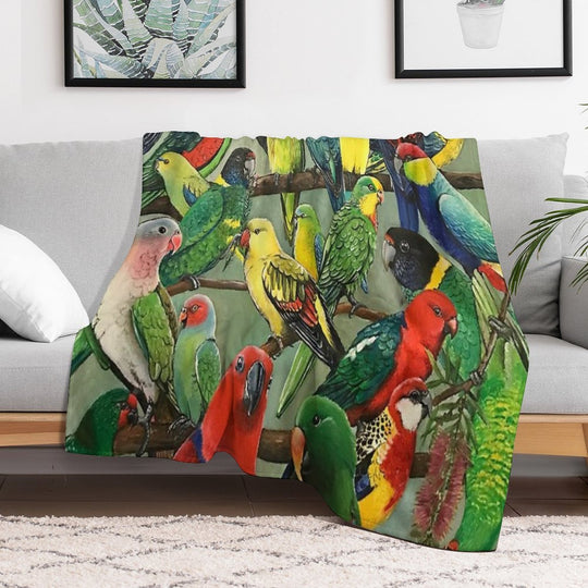 Australian Parakeets Eco-conscious Throw Blanket