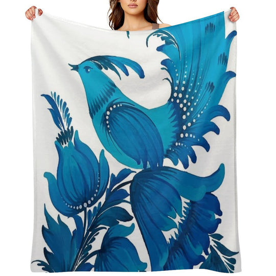 Blue Bird Compact Throw Blanket