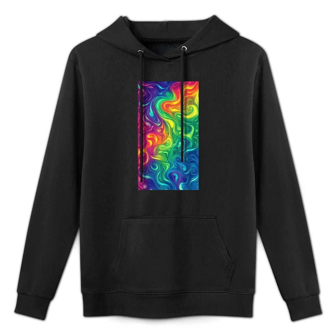 Colorful Pattern Rainbow Colors Gradient Bright Relaxed Fit Hoodie