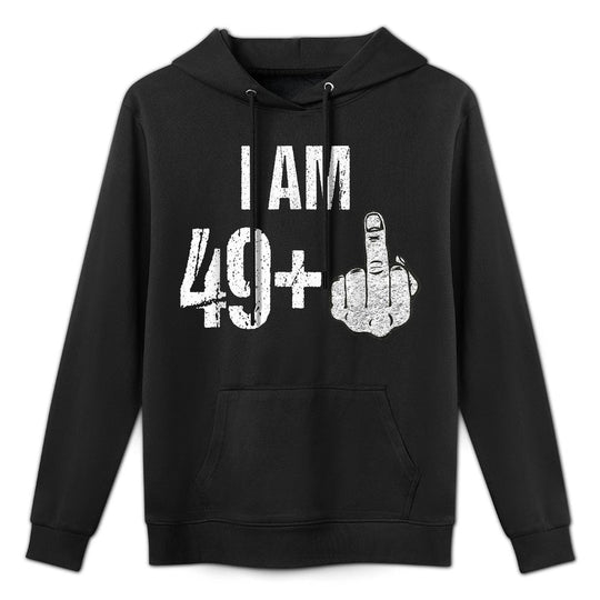 Vintage 1969 50th Birthday I Am 49 Plus Middle Finger Moisture-Wicking Hoodie