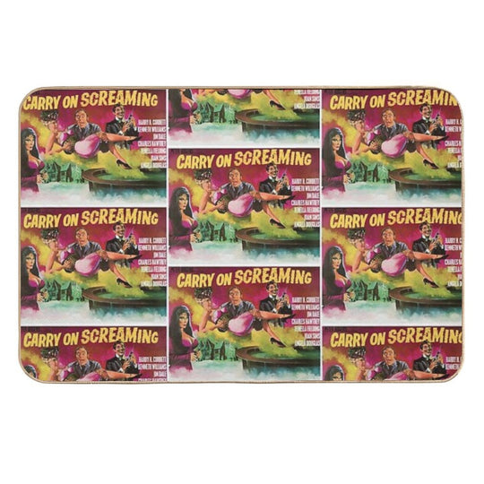 Vintage 60s Style CARRY ON Poster Art - Carry On Screaming  Eco-Friendly Bath Mat