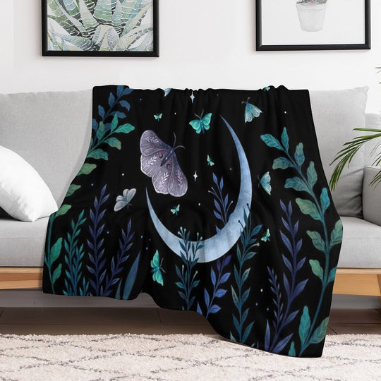 Moth Garden Quick-dry Throw Blanket