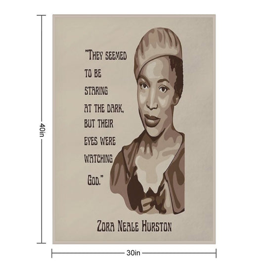 Zora Neale Hurston Portrait And Quote Quick-dry Throw Blanket