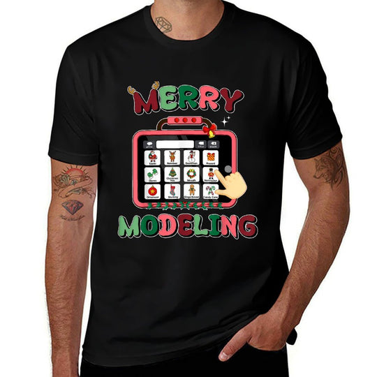 Merry Modeling Speech Language Pathologist SLP Christmas  Versatile T-Shirt