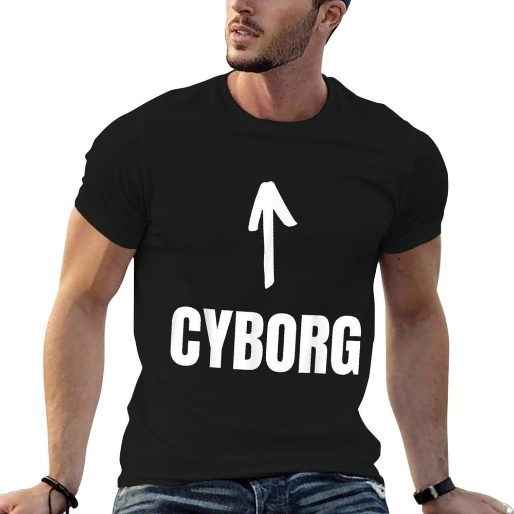 Halloween Cyborg - Unisex-Adults, Kids - Black - - Crew Neck - Small - Funny Cyborg Design  Breathable T-Shirt