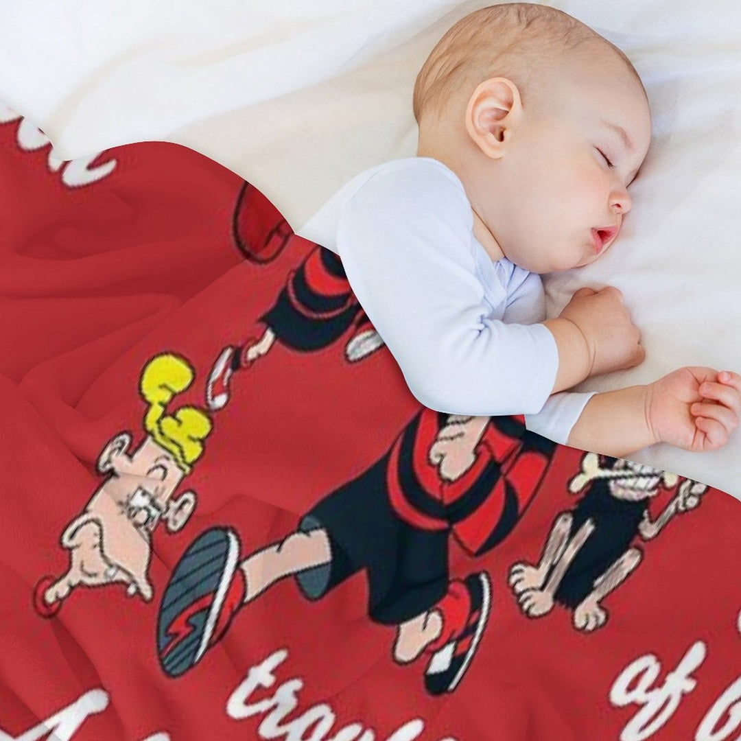 Dennis And Gnasher Essential T-shirt Easy Care Throw Blanket