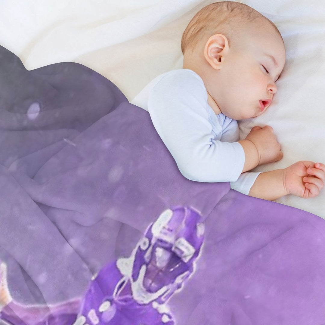 Justin Jefferson Illustration Easy Care Throw Blanket