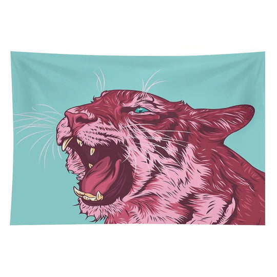 Magenta Tiger Tapestry