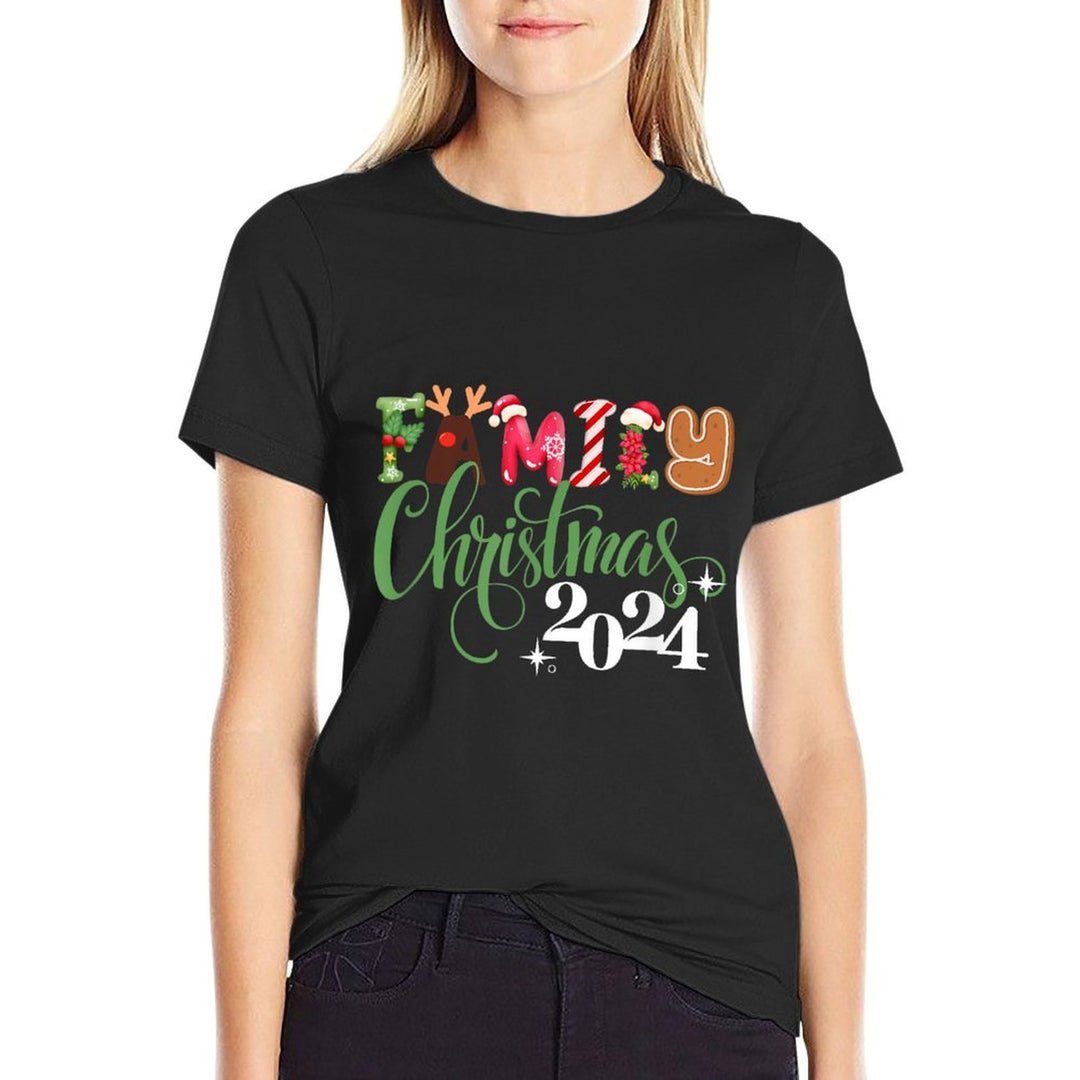 Family Christmas 2024 Xmas Family Matching Christmas  High-quality Stitching T-Shirt