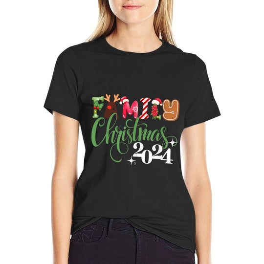 Family Christmas 2024 Xmas Family Matching Christmas  High-quality Stitching T-Shirt