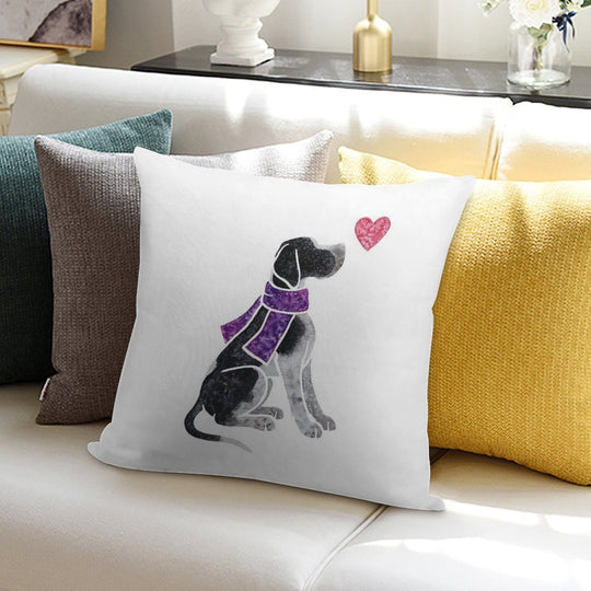 Watercolour Pointer Soft Ultra-Soft Texture Throw Pillow