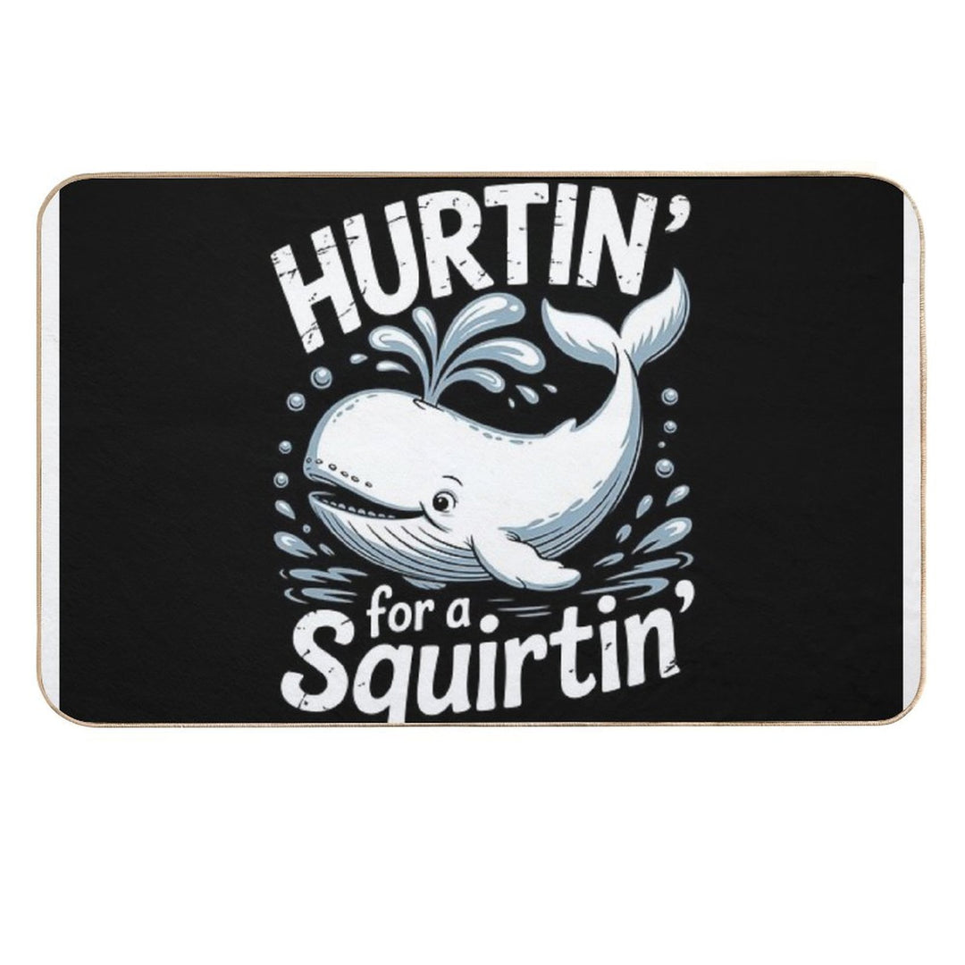 Inappropriate Meme Squirter Blue Whale  High-Traffic Bath Mat