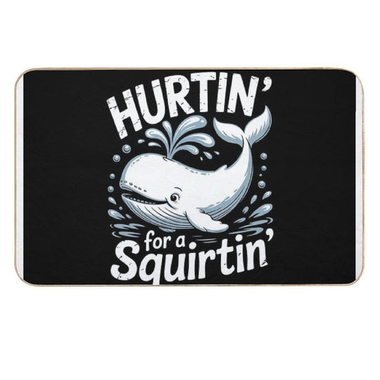 Inappropriate Meme Squirter Blue Whale  High-Traffic Bath Mat
