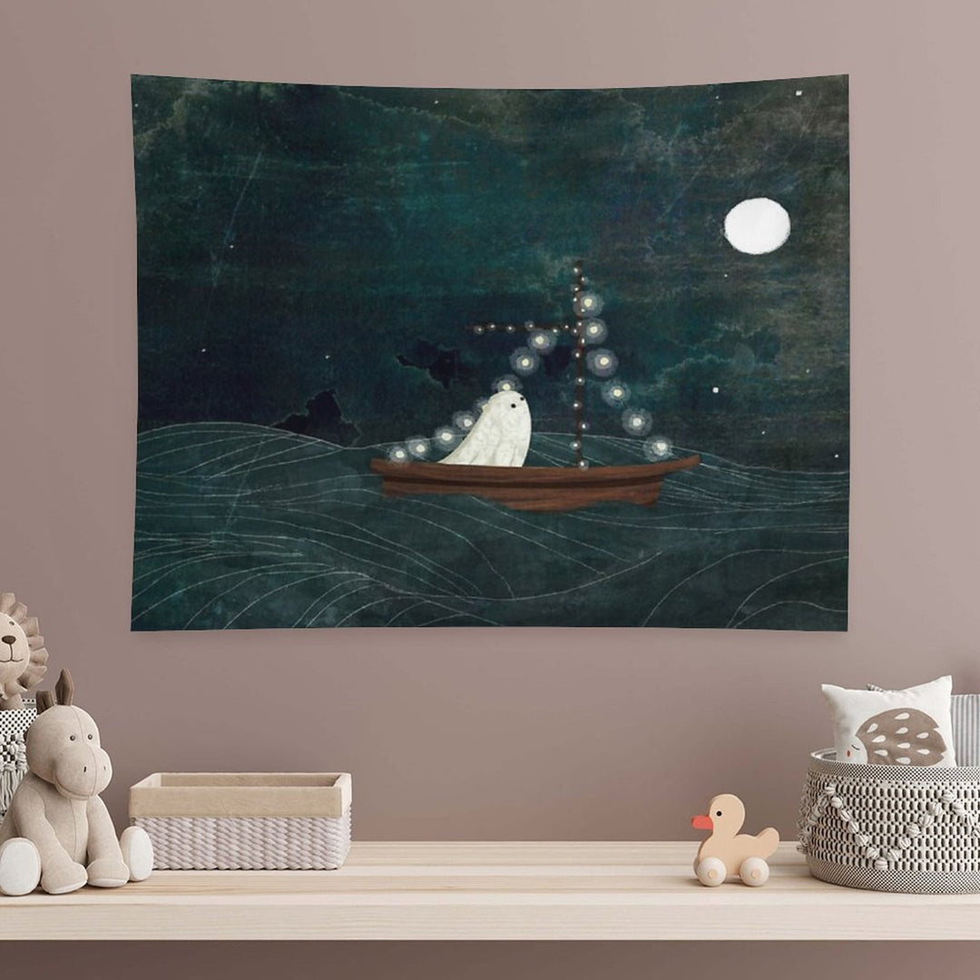 Ghost Boat Ride Tapestry
