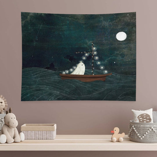 Ghost Boat Ride Tapestry