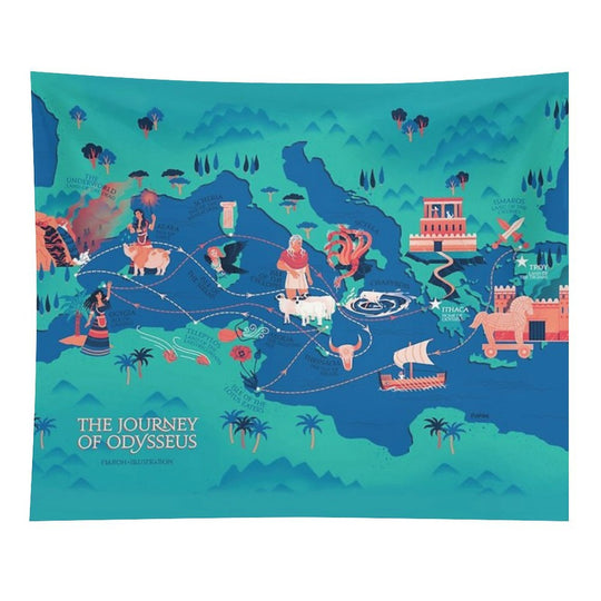 Odyssey Map - Safe for Work Tapestry