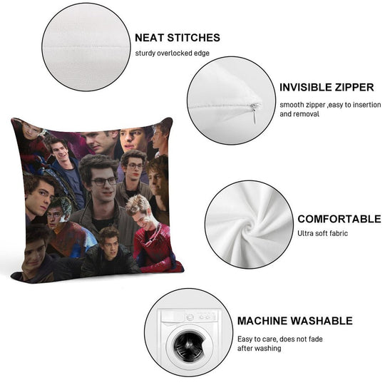 Andrew Spider Garfield Man Soft Shrink-Resistant Throw Pillow