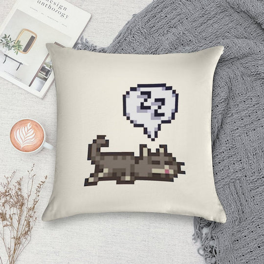 Stardew Valley Sleeping Cat Sploot Soft Style Accent Throw Pillow