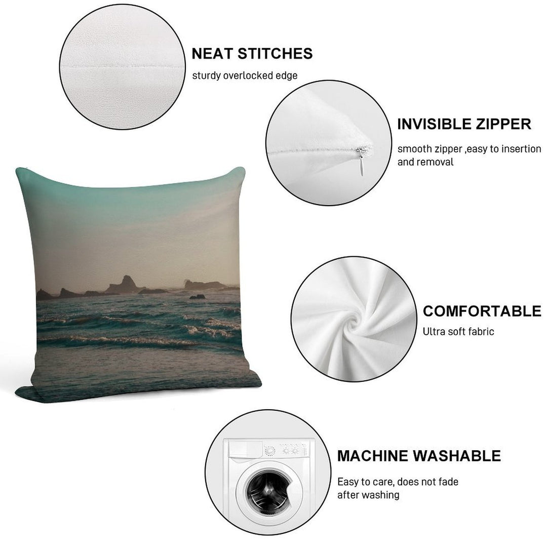 Ruby Beach at Sunset – Olympic National Park, Washington Coast Soft Hidden Zipper Throw Pillow