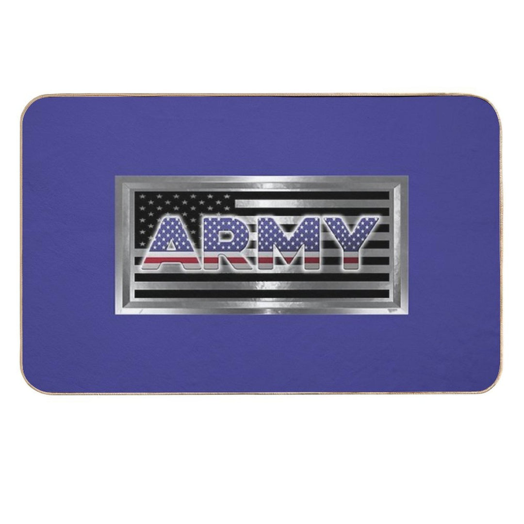 Commemorative Army Metal Flag  Anti-Trip Bath Mat