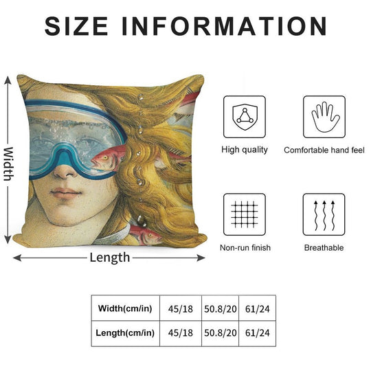 Just Keep Swimming Soft Reinforced Edging Throw Pillow