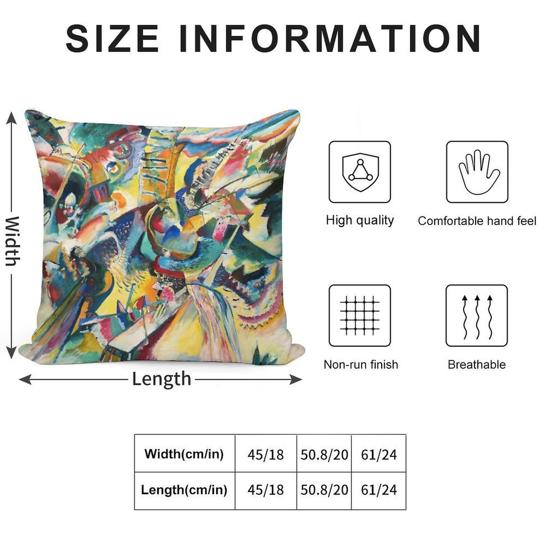 Improvisation Gorge, Wassily Kandinsky Soft Washable Throw Pillow