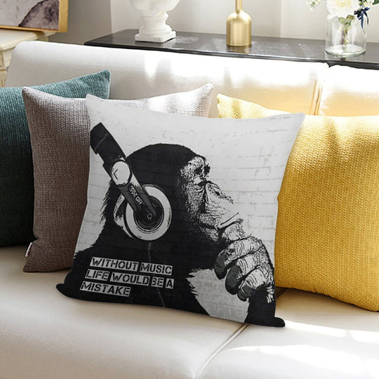 Without Music Life Would Be A Mistake Soft Anti-Pilling Throw Pillow