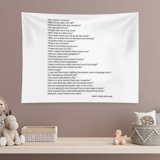 Every That's What She Said From The Office Tapestry