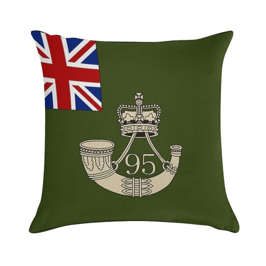 Napoleonic British Flag of The 95th Rifles Soft Easy Maintenance Throw Pillow