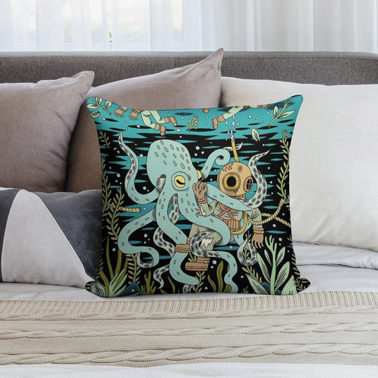 Diver Soft Gift Ready Throw Pillow