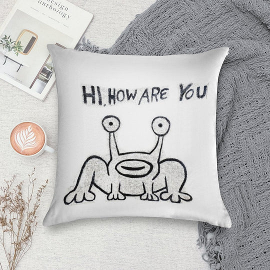 Daniel Johnston Hi How Are You Austin TX Soft Warmth Comfort Throw Pillow