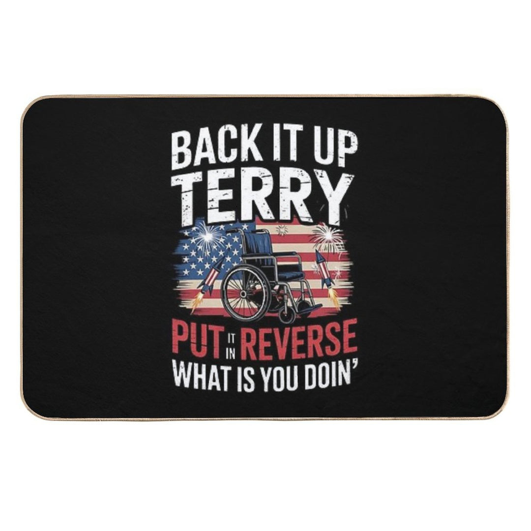 Back It Up Terry Put It In Reverse 4th Of July Fireworks  Toxin-Free Bath Mat