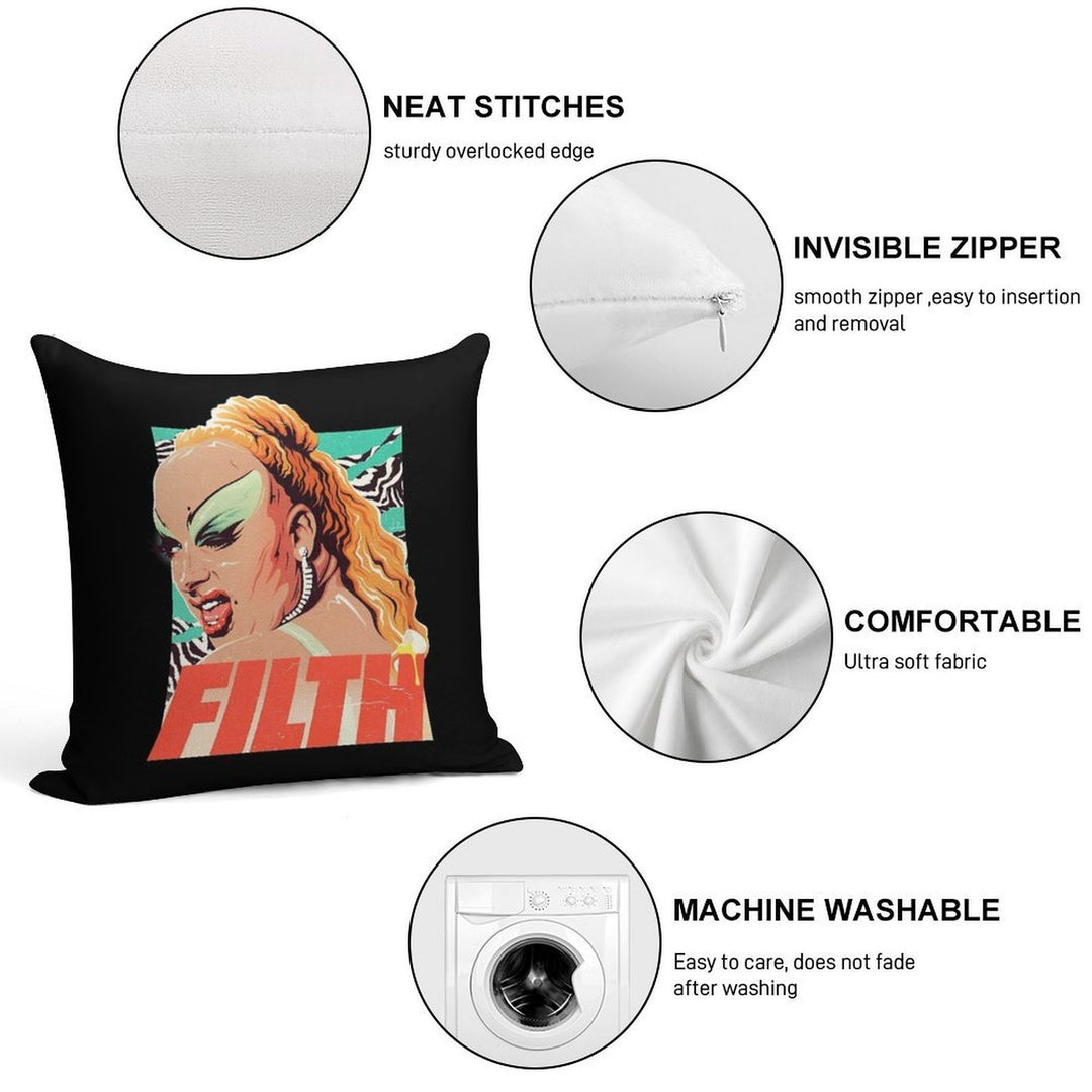 FILTH Soft Ultra-Soft Texture Throw Pillow