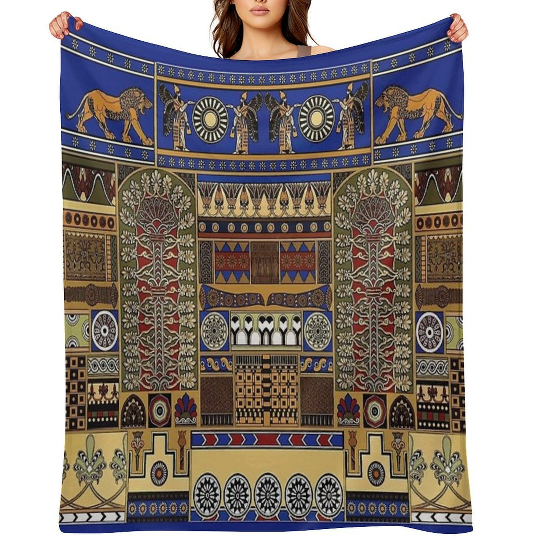 Ancient Assyrian Art Premium Throw Blanket