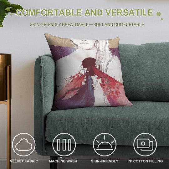 Supermassive Black Hole Soft High-Density Material Throw Pillow