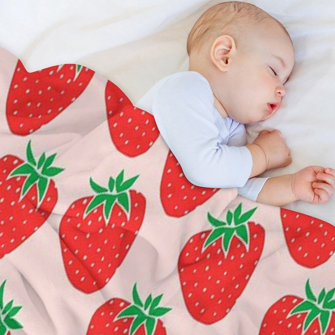 Cute Strawberry Velvety-soft Throw Blanket