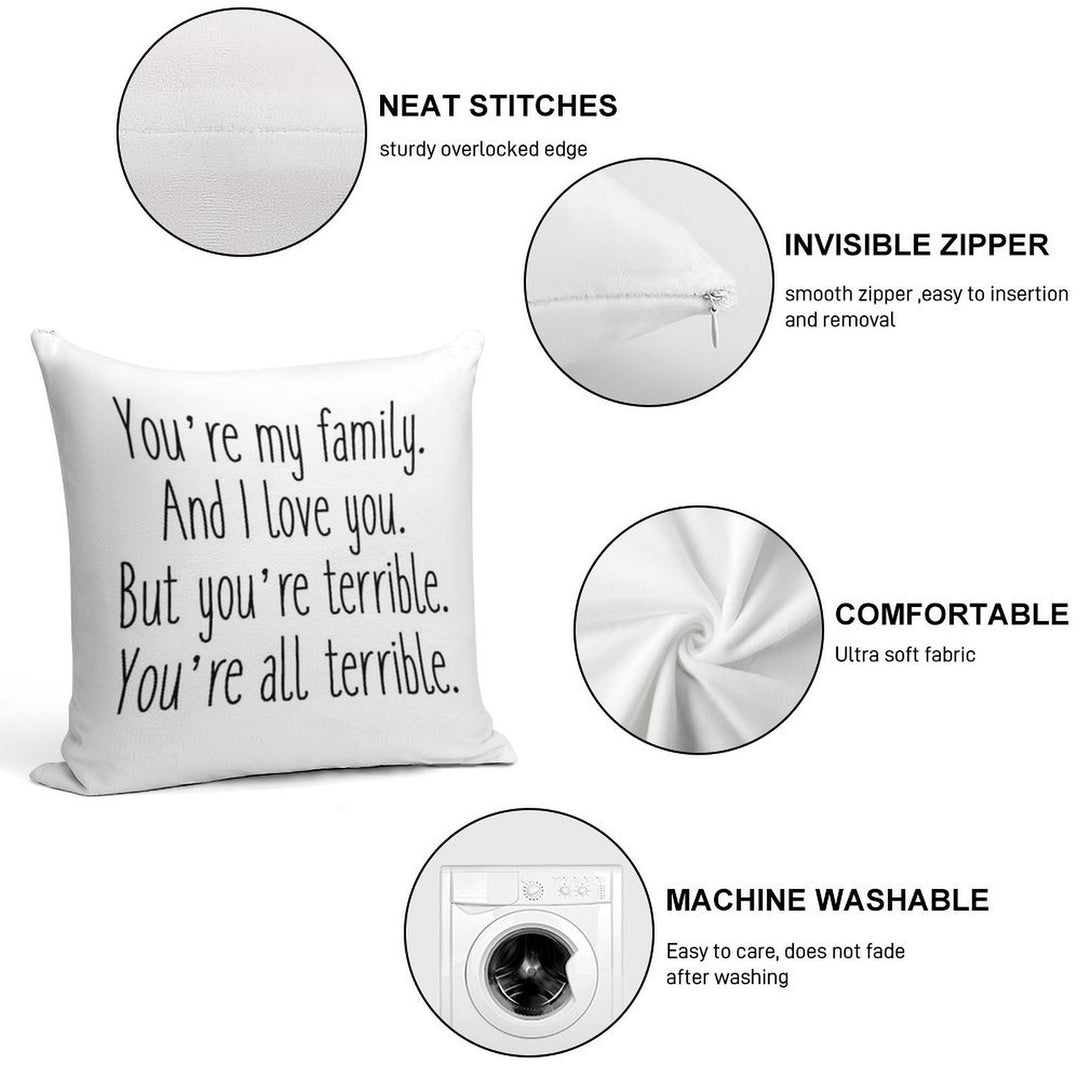 Terrible Soft Short Plush Fabric Throw Pillow