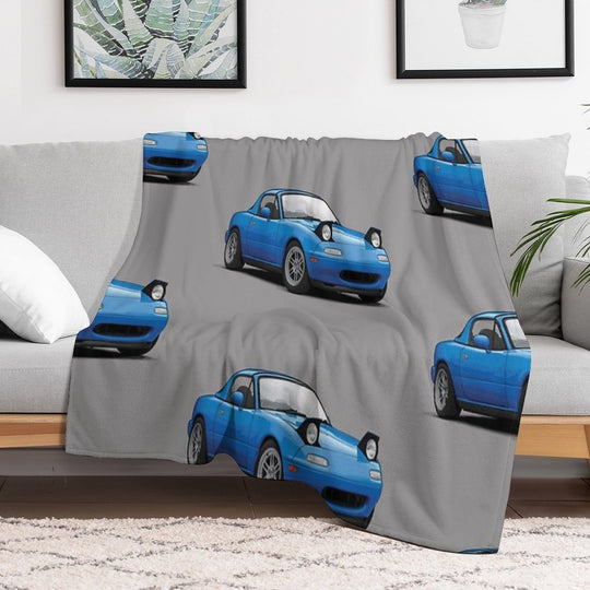 Mx5  Miata NA MK1 Illustration Easy Care Throw Blanket