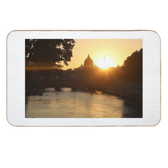 Rome Beautiful Sunset  Rapid-Drying Bath Mat