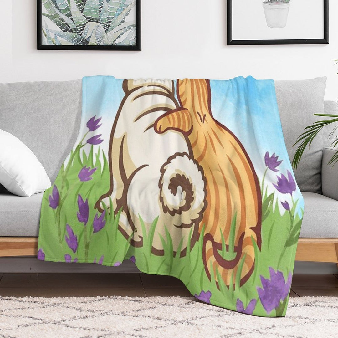 Best Friends Forever - Milo & Otis Compact Throw Blanket