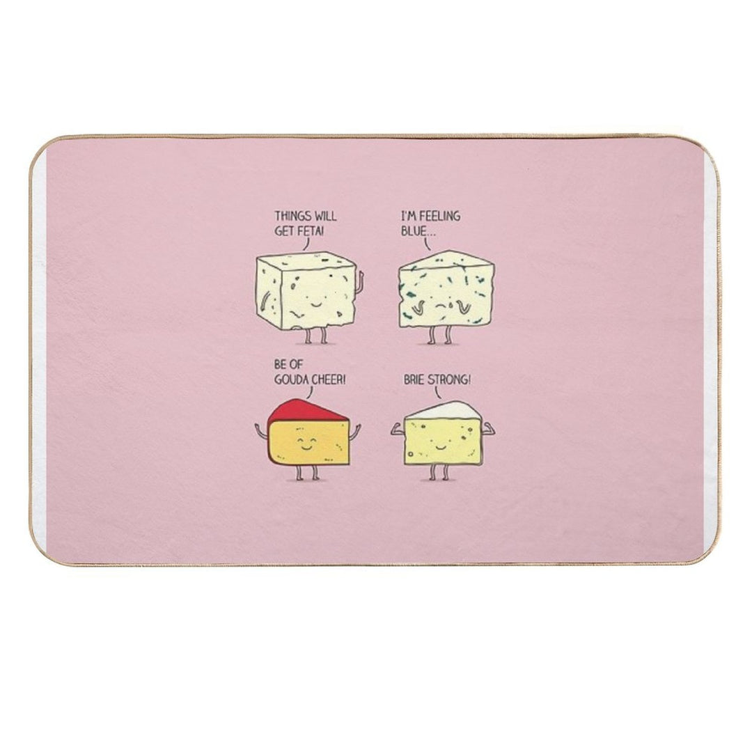 Cheesy Puns  Non-Slip Bath Mat