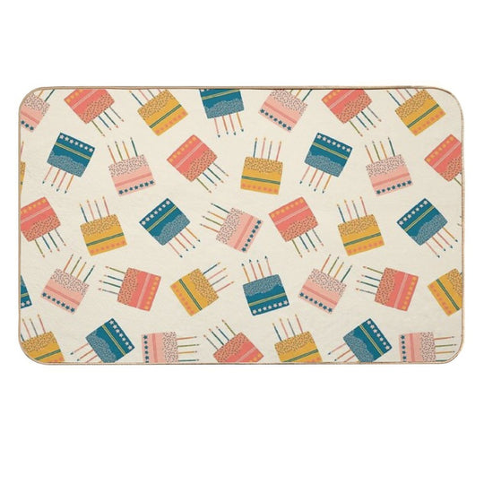 Merry And Bright Cakes Pattern  Stain-Proof Bath Mat