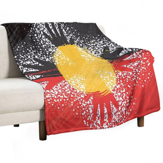 Awesome Aboriginal Art Wrinkle-free Throw Blanket
