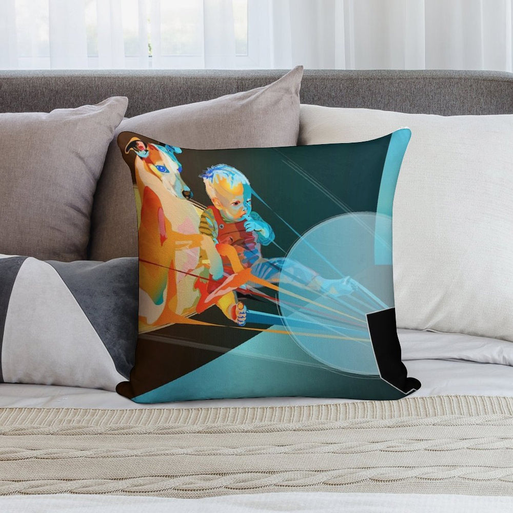 Watching Tv Soft Warmth Comfort Throw Pillow