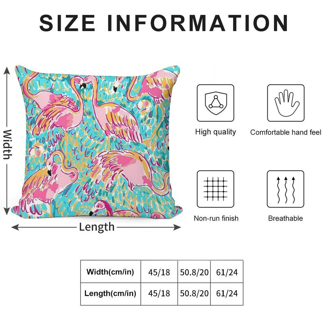 Sweet Flamingo Soft Anti-Pilling Throw Pillow