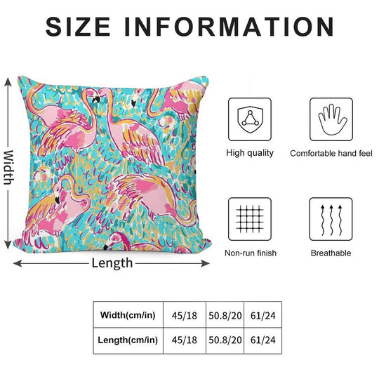 Sweet Flamingo Soft Anti-Pilling Throw Pillow