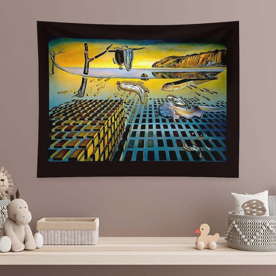 DISINTEGRATION  Vintage Abstract Painting Print Tapestry