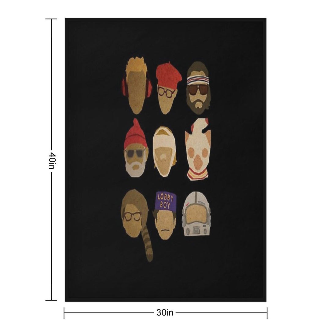 Wes Anderson's Hats   Trending Tshirt Wrinkle-free Throw Blanket
