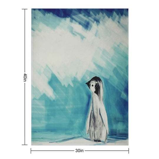 Baby Penguin Easy Care Throw Blanket