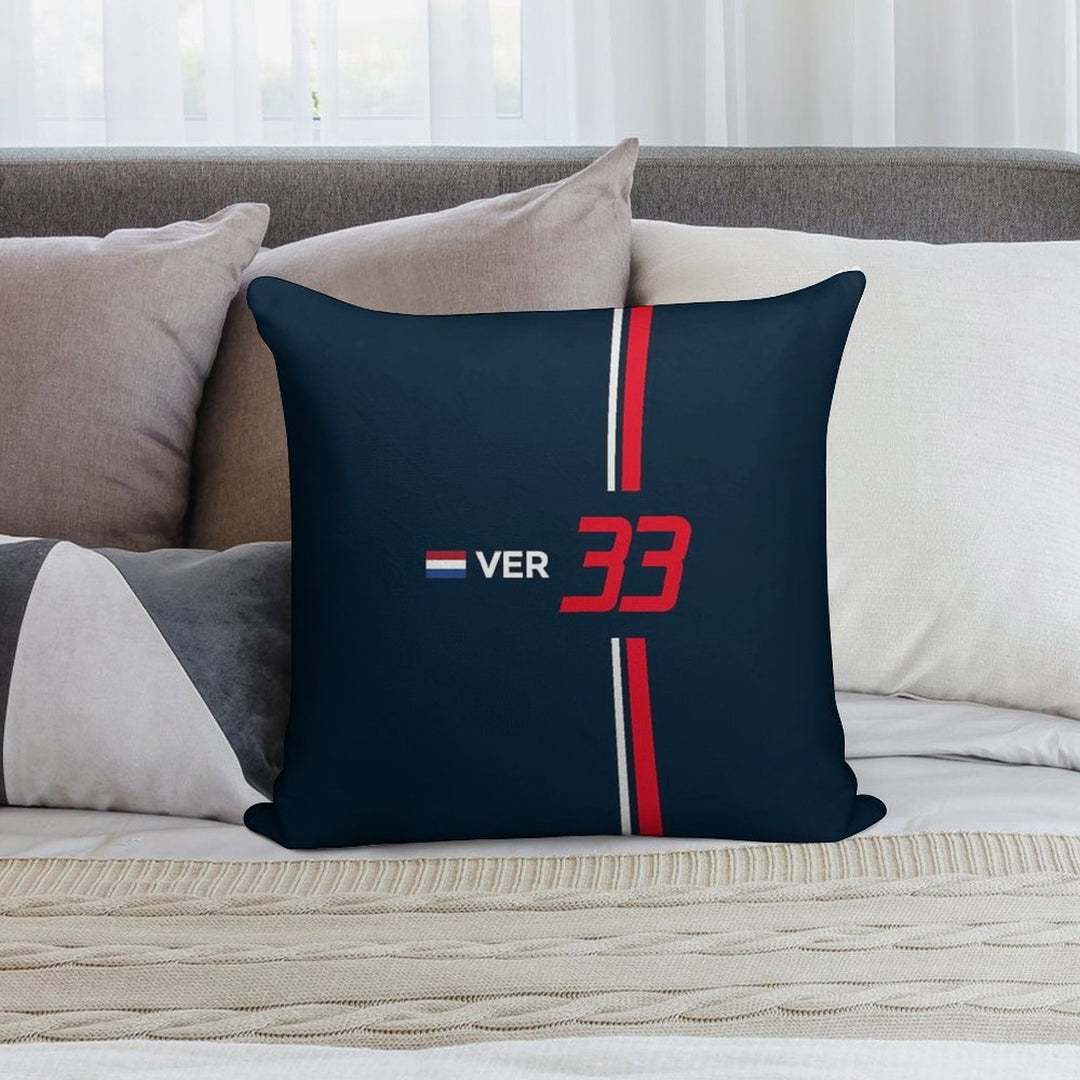 F1 2021 - #33 Verstappen Soft Fade-Resistant Throw Pillow